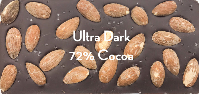 Almonds & Sea Salt Ultra Dark Chocolate Bar