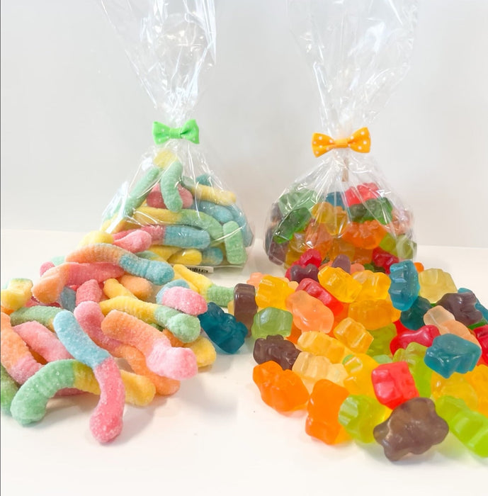 Sour Gummy Worms and Gummy Bears