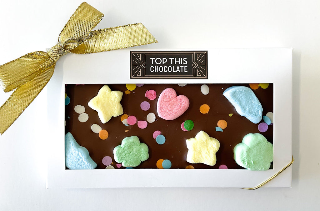 Lucky Charms Marshmallows Chocolate Bar in Box with Bow