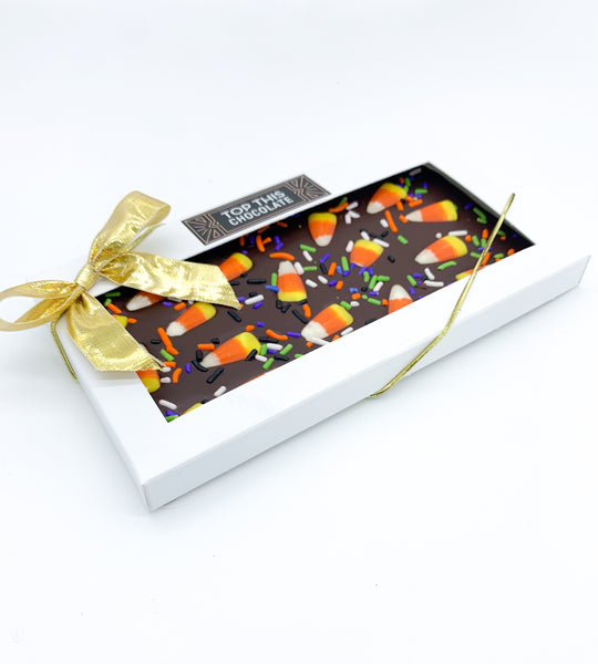 Candy Corn Chocolate Bar Top This Chocolate