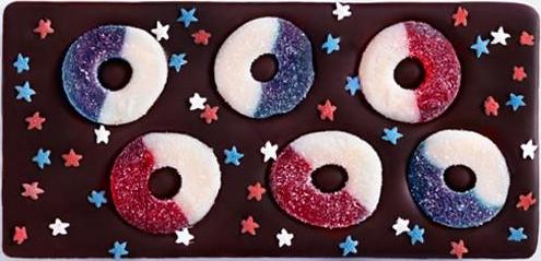 Gummy Freedom Rings Chocolate Bar