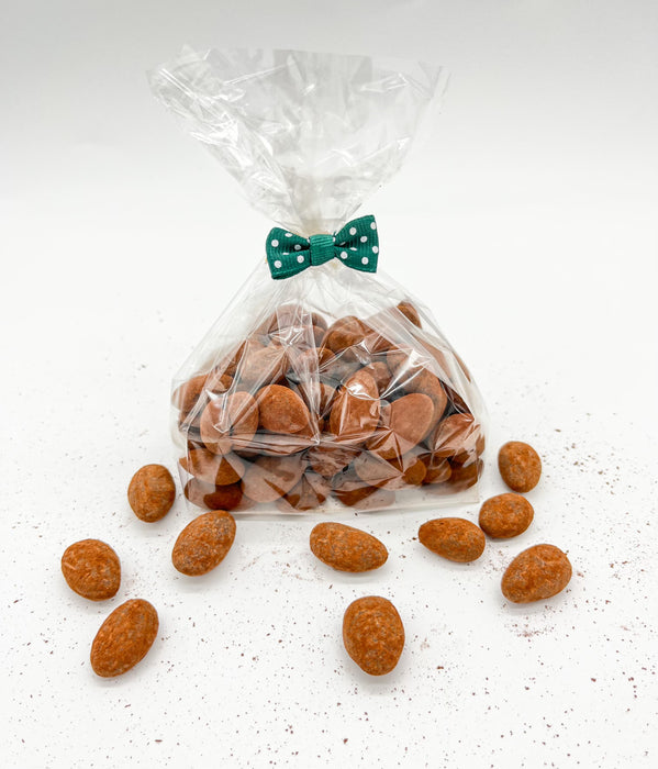 Chocolate Covered Almonds in Bag with Bow