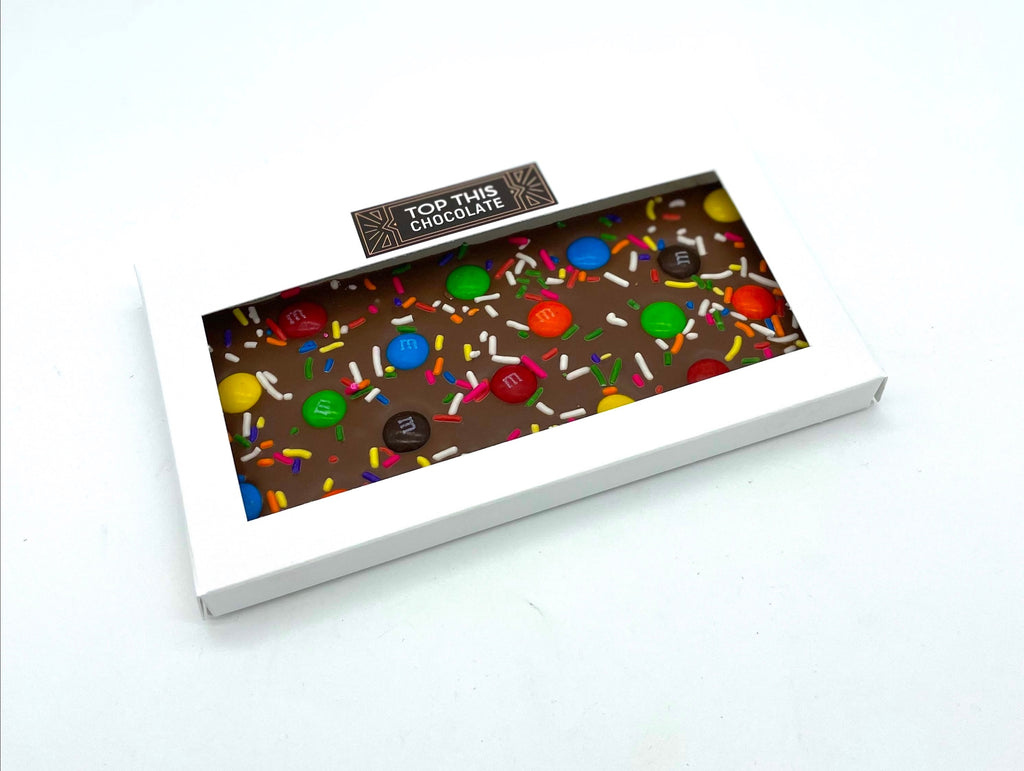 M&Ms sprinkles chocolate bar