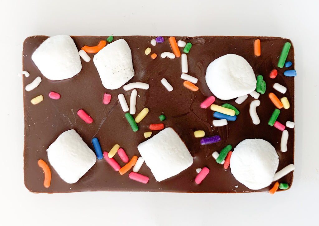 Dark Chocolate Mini Bar with Marshmallows and Sprinkles