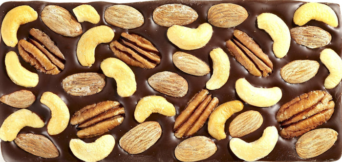 Almond Cashew Pecan Dark Chocolate Bar