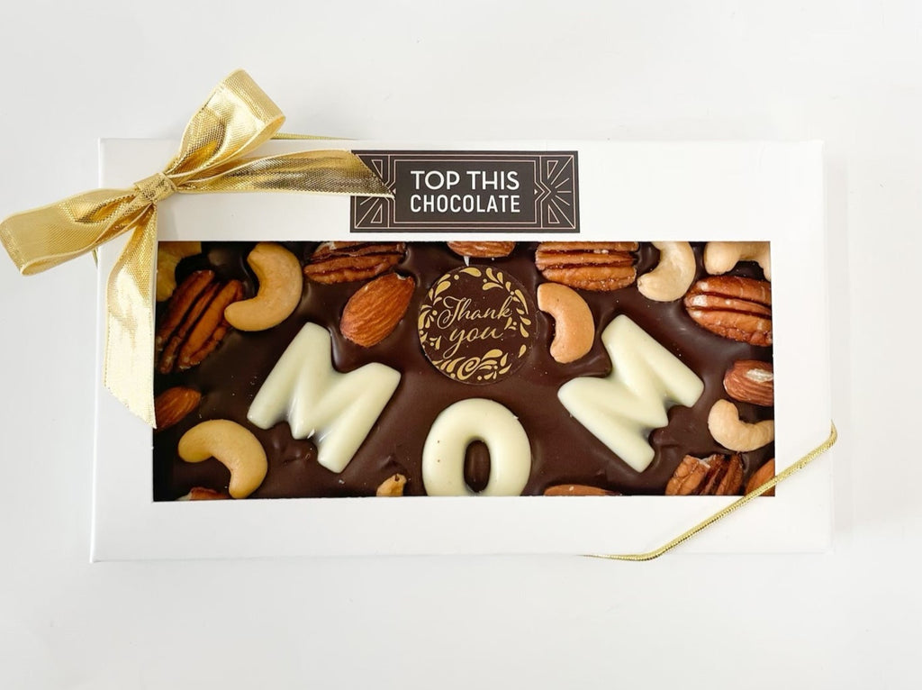 Thank You Mom Chocolate Bar in Box with Bow