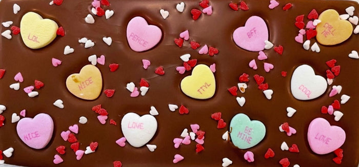 Conversation Hearts Chocolate Bar