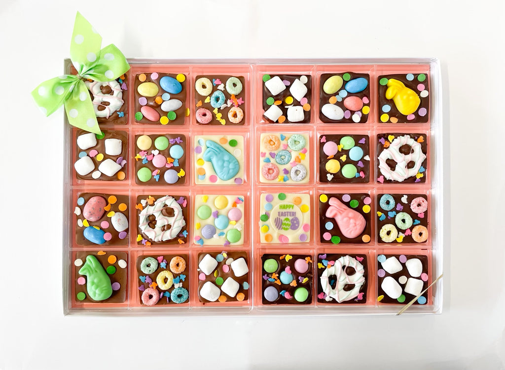 Happy Easter Chocolate Squares with Bow