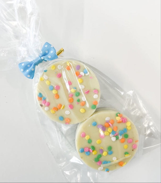 Chocolate Covered Oreos with Pastel Sprinkles