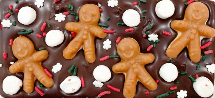 Gummy Gingerbread Man Chocolate Bar