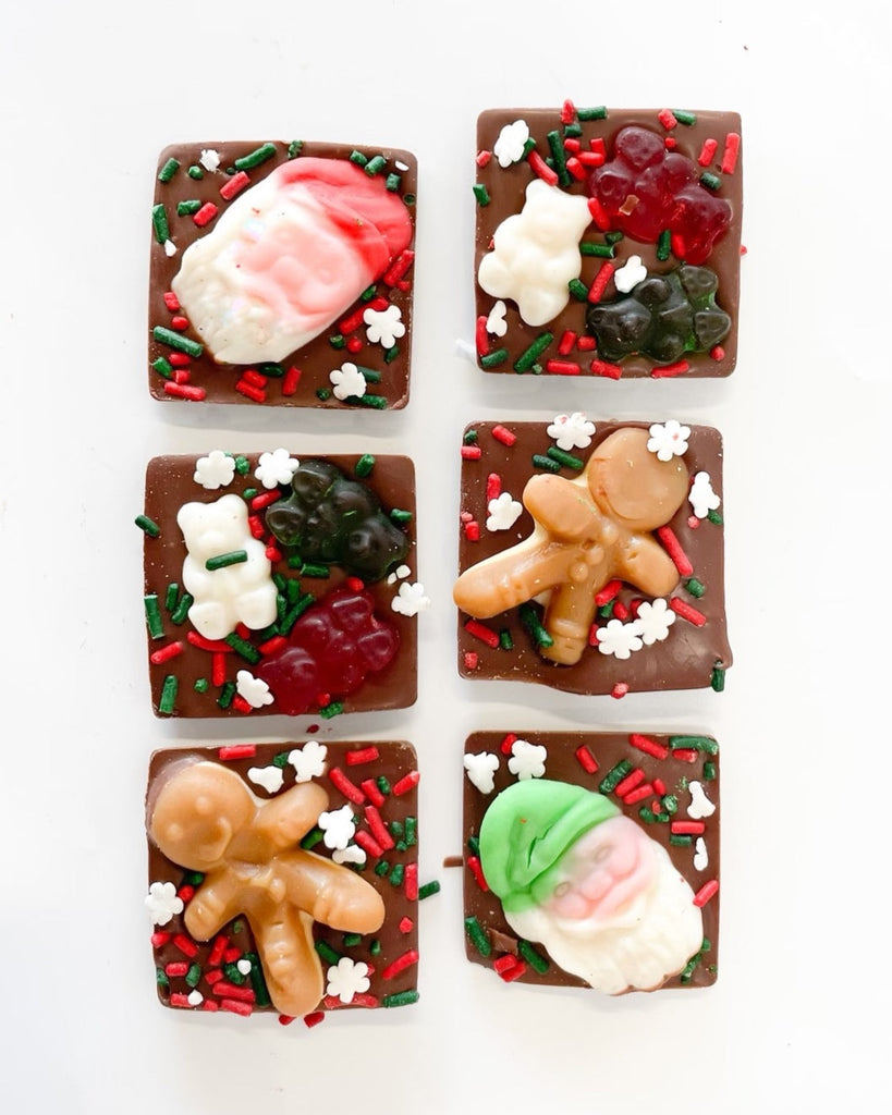Christmas Gummies Chocolate Squares