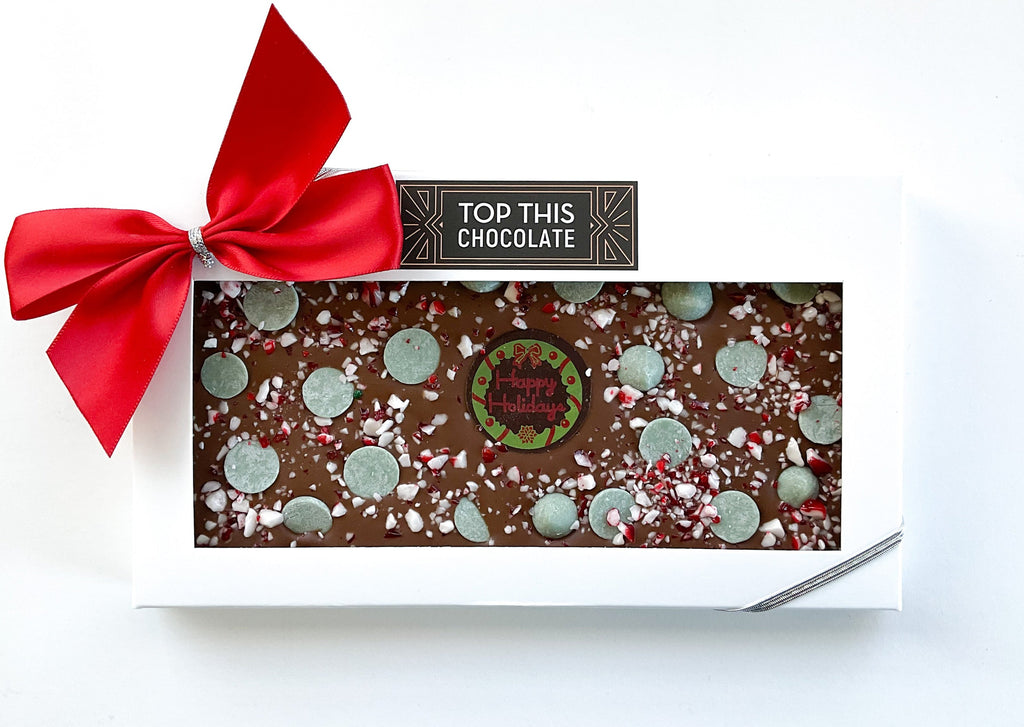 Mint Chip Peppermint Chocolate Bar with Bow