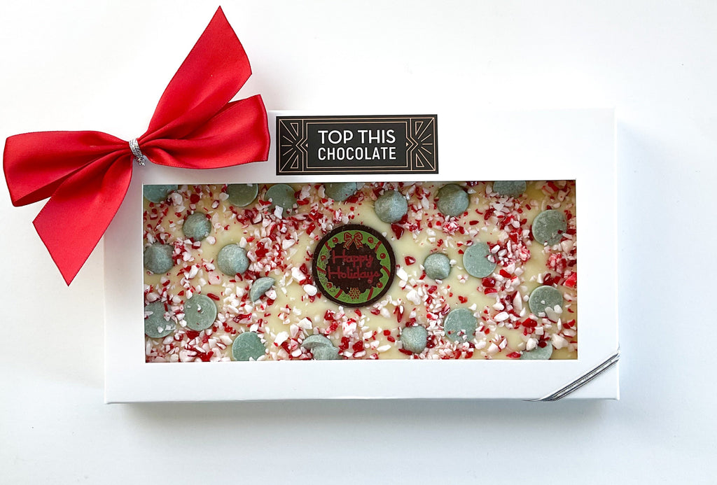 Mint Chip Peppermint Chocolate Bar with Bow