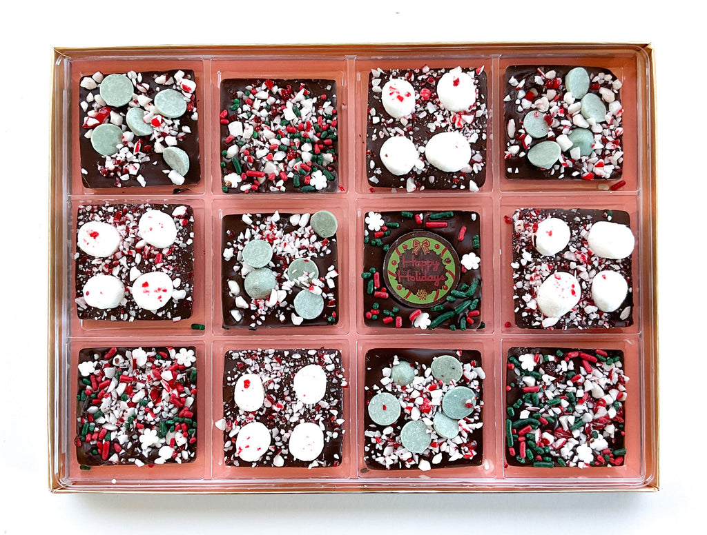 Minty Christmas Chocolate Squares