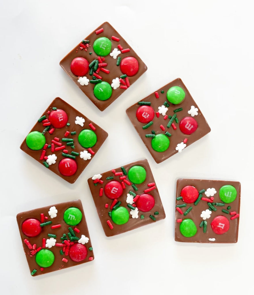 Christmas  M&Ms Chocolate Squares
