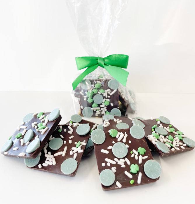 St Patrick's Mint Chip Shamrock Chocolate Squares