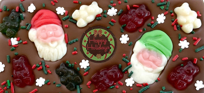 Gummy Santa & Bear  Milk Chocolate Bar