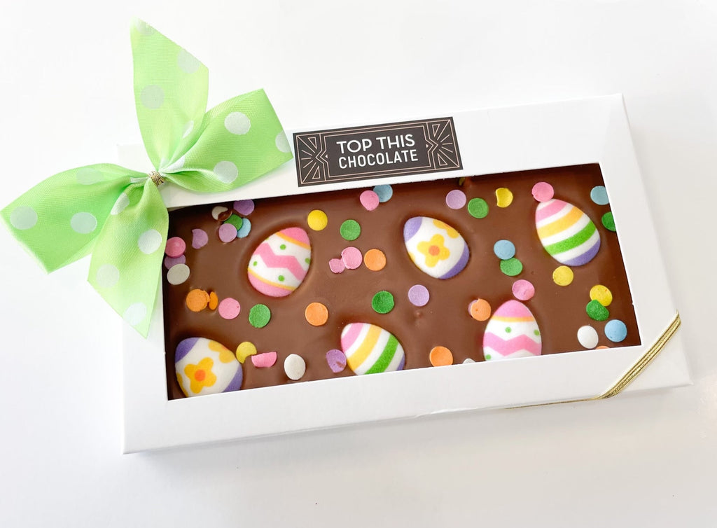 Sugar Easter Egg Chocolate Bar with Bow