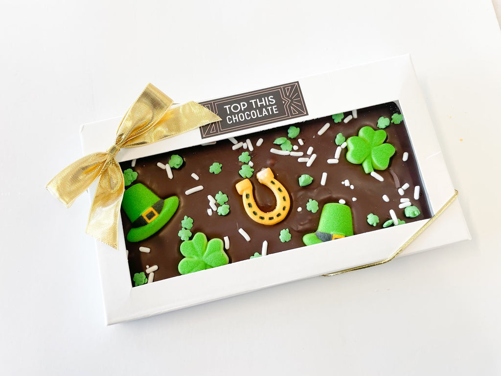 Shamrock Chocolate Bar with Bow