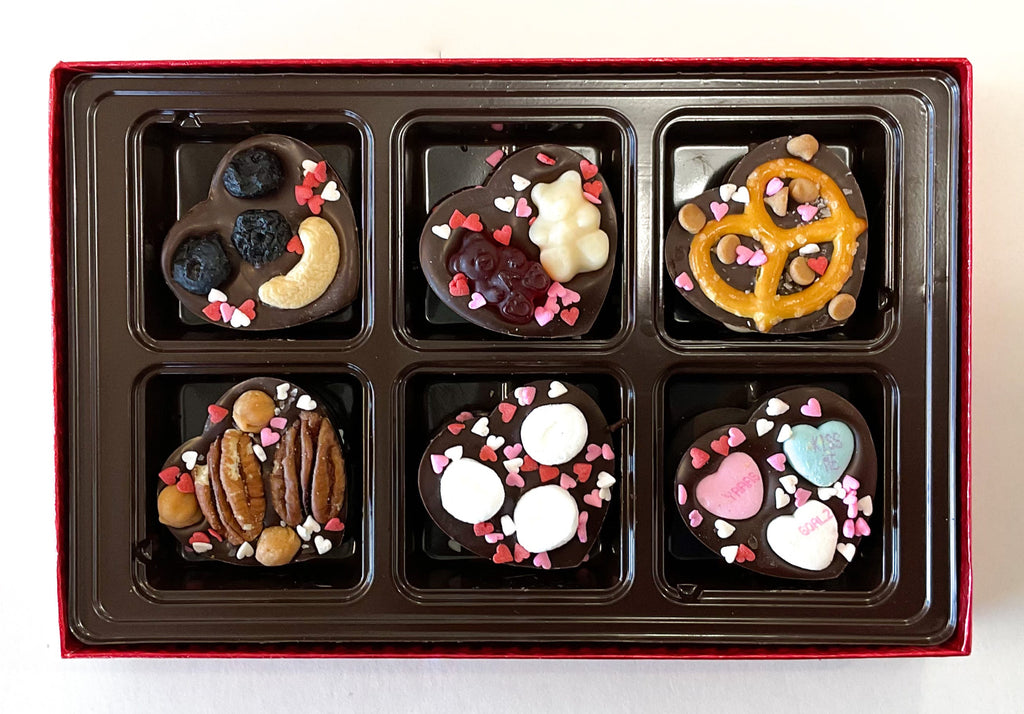 Box of 12 Chocolate Hearts