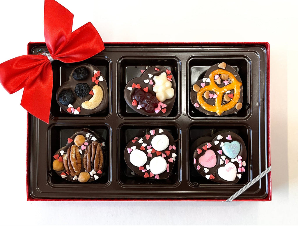 Box of 12 Chocolate Hearts