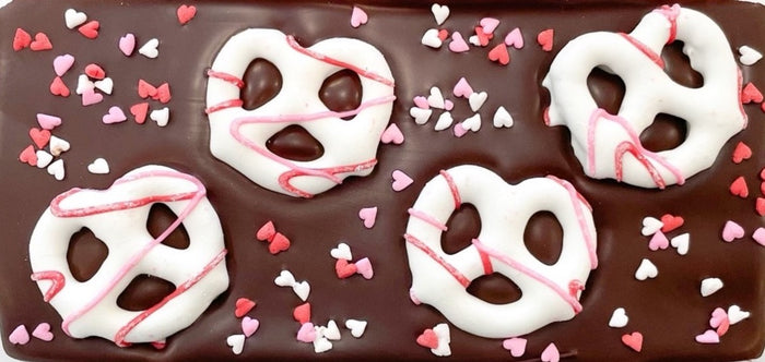 Valentine's Yogurt Pretzel Chocolate Bar