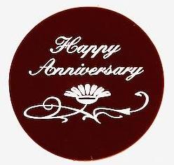 Anniversary Dark Chocolate Plaque