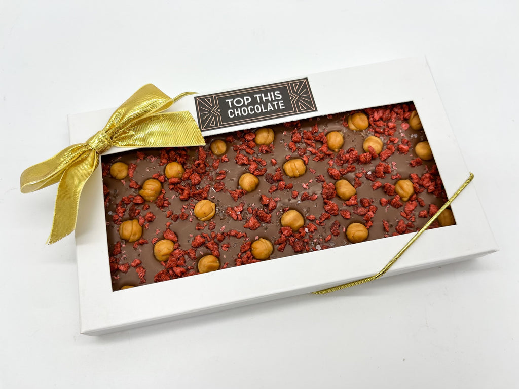 Bacon Caramel Chocolate Bar with Bow