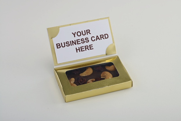 Chocolate Business Card in Gold Box