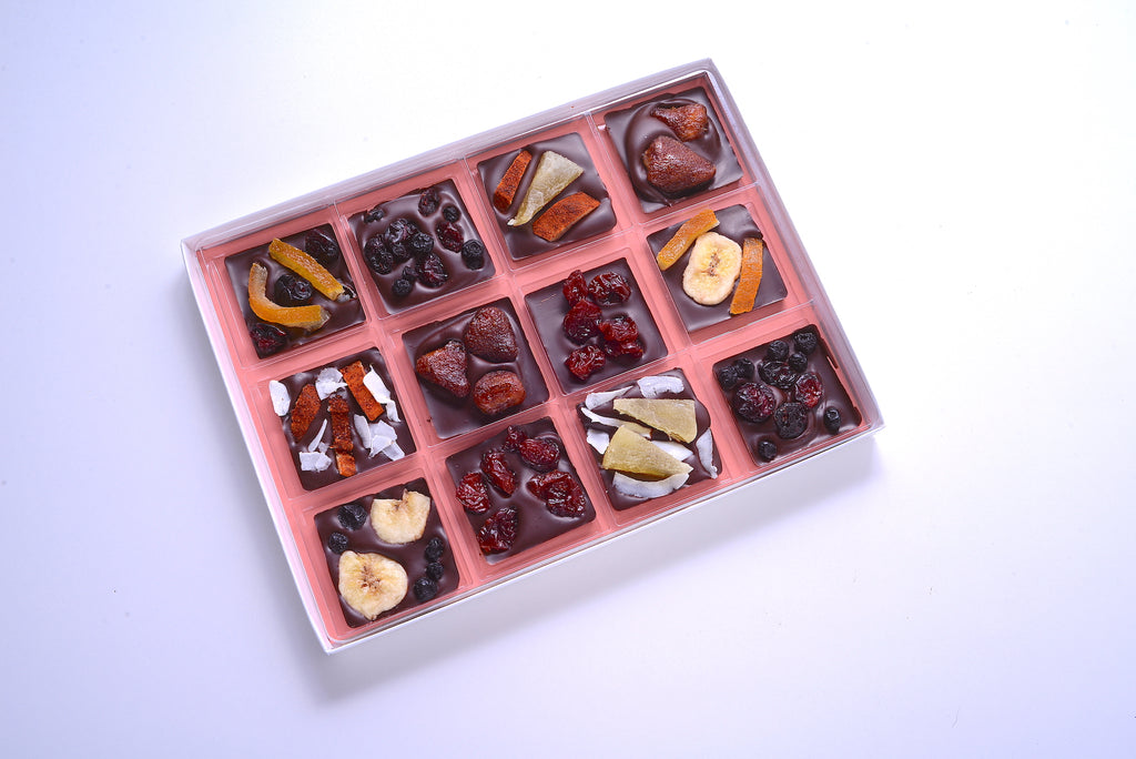 Chocolate Squares with Dried Fruit