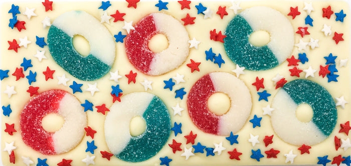 Summer Gummy Ring Chocolate Bar with Star Sprinkles