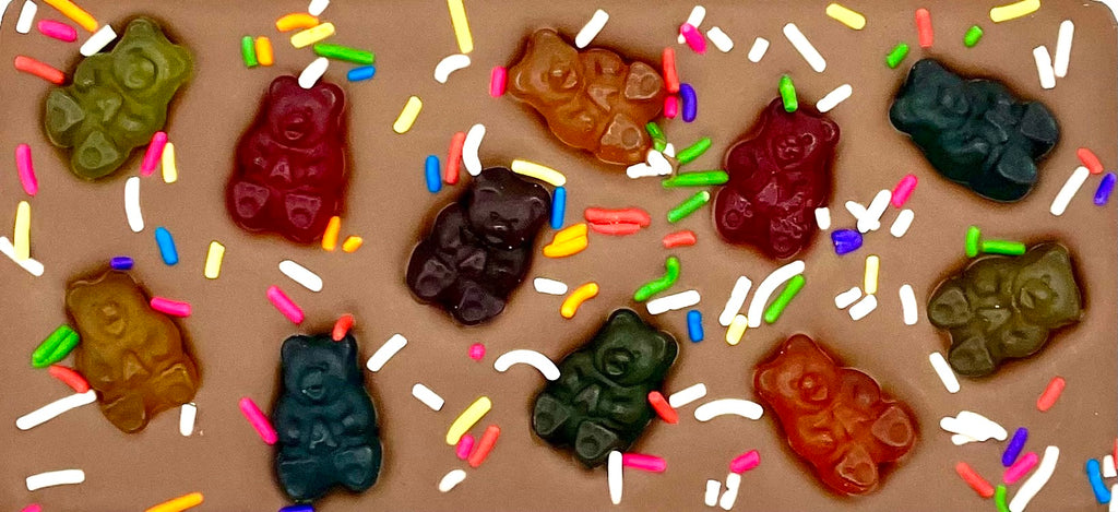 Gummy Bear Rainbow Sprinkles Milk Chocolate Bar