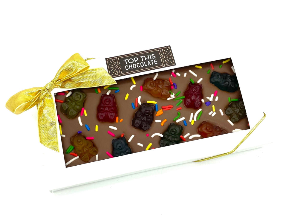 Gummy Sprinkles Chocolate Bar – Top This Chocolate