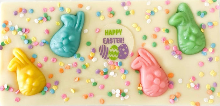 Happy Easter Gummy Bunny Chocolate Bar