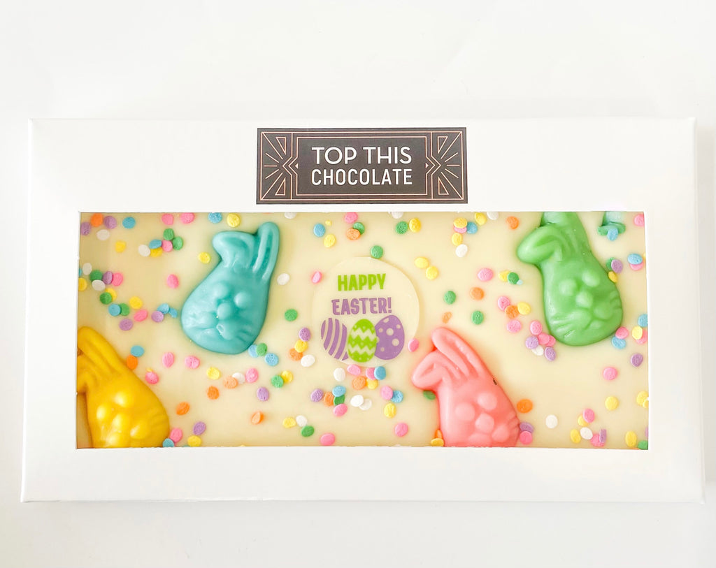 Happy Easter Gummy Bunny Chocolate Bar