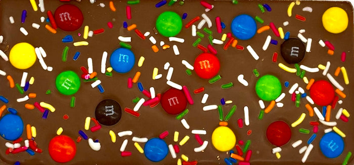 M&Ms sprinkles chocolate bar