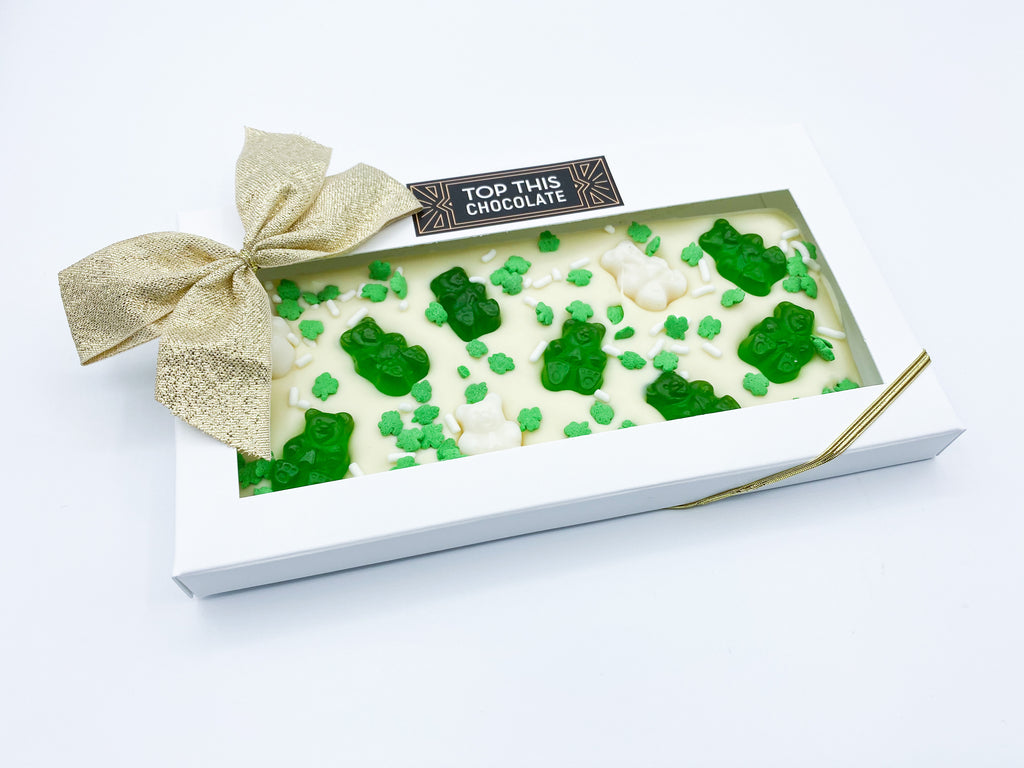 St Patrick's Day Gummy Chocolate Bar with Bow