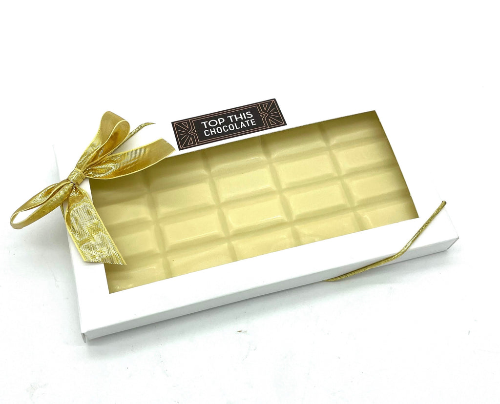 White Chocolate Bar with Bow no toppings